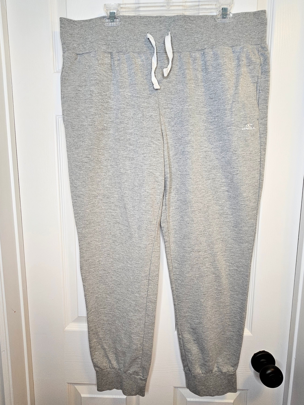 O'Neill Men's Grey Joggers White Logo Sweatpants Size XXL Lounge